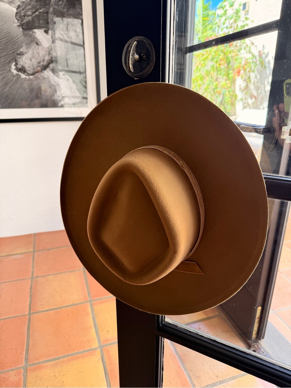 Lack Of Color Wide Brim Fedora in Camel Brown